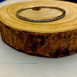 Silpada Perfection Bangle- cubic zirconia enriched bangle, sterling silver